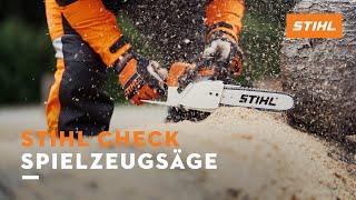 STIHL Check Spielzeugsäge: die leichteste Motorsäge im STIHL Sortiment