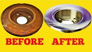 How to repair car brakes | brake disc rotor repairing |Resurfacing brake disc rotor | TechnoGunda