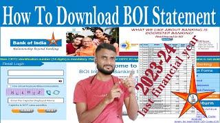 Bank Of India Ka Last Financial Year Ka Statement Kaise Download Karen 2024