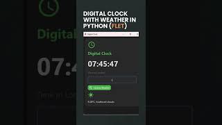 Digital Clock with Weather in Python (Flet)