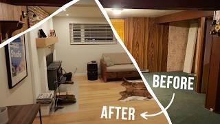 I Renovated My Basement Alone DIY (Subfloor, Engineered Flooring & More)