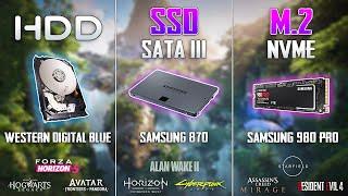 M.2 NVMe vs SSD vs HDD - Loading Times in Games 2025
