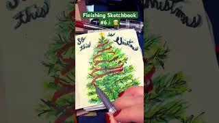 Just a lil’ Christmas tree to ‘wrap up’ this sketchbook ️️#sketchbooktour #drawing #sketch #art