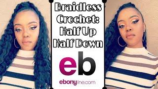 HALF UP HALF DOWN BRAIDLESS CROCHET | DALVA ULTIMA COLLAGEN PROTEIN HAIR | EBONYLINE.COM