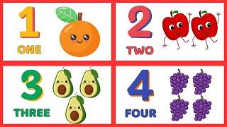 Learn Numbers 1 to 10 for kids with fruit names | Counting Numbers from 1 to 10 with fruit names