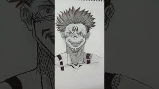 Sukuna God of curse #Anime drawing...