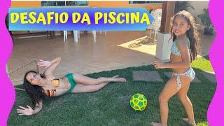 DESAFIO DA PISCINA | JOGANDO BOLA ENTRE AS AMIGAS | BRINCADEIRA MUITO DIVERTIDA