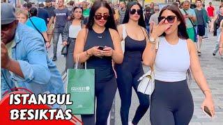 Istanbul Turkey  2023 Besiktas Bazaar Walking Tour Travel Vlogger 4K