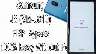 FRP Bypass Samsung Galaxy J8 2018 (SM-J810) 100% Easy Without Pc Remove Google Account | Android 9/8