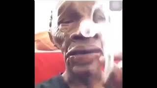 guy announces that he's back whilst smoking