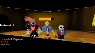 Roblox Undertale: Judgement Day Disbelief Papyrus (All Phase) Showcase