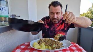 Hackfleisch-Schmorkohl Pfanne mit Kartoffeln /Schichtkohl/