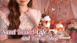 ASMR Sweet Strawberry Dessert Café pop-up shop