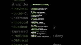 Learn Advance English Vocabulary  #english #learnenglish #englishgrammar #vocabulary #vocabs #ielts