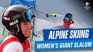   Sara Hector wins gold medal!  | Women's giant slalom #Beijing2022