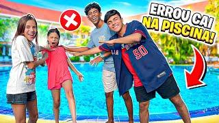 ERROU A PERGUNTA CAÍ NA PISCINA DESAFIO (FT ESTEVÃO,GABRIEL,E A PRIMA CHATA DA JESSICA