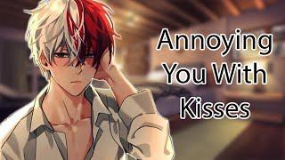 ASMR Boyfriend Annoys You With Kisses Roleplay