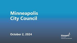 October 2, 2024  Minneapolis City Council