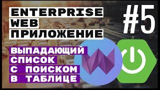 Выпадающий список в таблице. Spring Boot + Webix