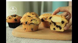 Chocolate Chip Muffins with Cream Cheese | Egg & Eggless Recipes