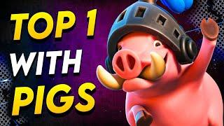 TOP 1 with the *BEST* Royal Hogs Deck in Clash Royale