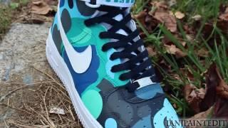 Shades of Blue Bape Camo Custom by @ianjpaintedit