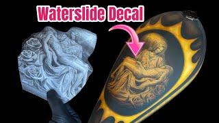 Waterslide Image Transfer, Custom Paint on a Harley Davidson Chopper Tank