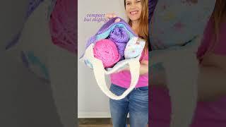 Yarn Lover Tapestry Crochet Mini Tote Bag with Fabric Lining: Perfect Beginner Project! #crochetbag