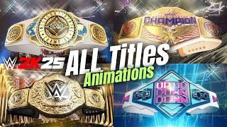 WWE 2K25 ALL Championship Animations (More than 80 Titles!!)