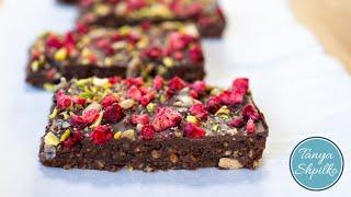 Супер Батончики «БРАУНИ» БЕЗ выпечки, глютена, молочных продуктов | Healthy "Brownies" Bars