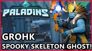 Paladins Grohk Gameplay - Spooky Skeleton Ghost Grohk - Paladins Gameplay Capture and Siege