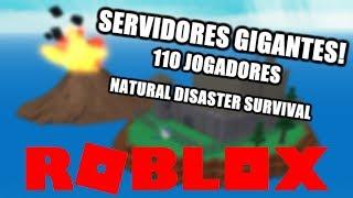 LOUCURA NO NATURAL DISASTER SURVIVAL! 110 PESSOAS EM 1 SERVIDOR