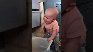 Baby’s Cutest Fake Cry After Mommy Says No – Hilarious!  #babydrama