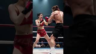 Tiny Fighter Shocks Everyone in the Ring!#fight #boxing #kungfu #ai