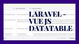 Vue-good-table datatable implimentation in a Laravel Vue Js Application