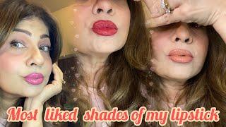 How i apply lipstic and most asked shades of my lip colour