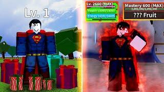 Level 1 to Max Level as Superman Using Holiday Gift | Full Human V4, Godhuman