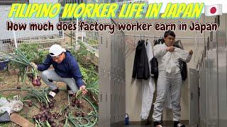 Monthly salary of factory worker in Japan /filipino worker in Japan/cooking /gardening/daily life