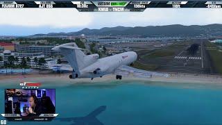 [XP11] ️ **VERY** Busy Landing @ Princess Juliana (with Replays)! ️｜FlySim B727-200