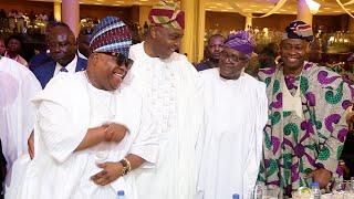 KING SUNNY ADE VIVIFIES ALIKO DANGOTE, LADI ADEBUTU, GOV. ADELEKE, KAYODE FAYEMI AND TOP POLITICIANS