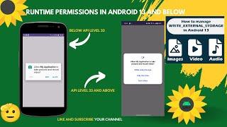 Runtime permission in android 13 and below api level full explained in android