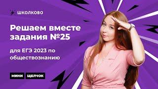 "Мини-Щелчок" по обществознанию. Решаем вместе задания №25 для ЕГЭ 2023 по обществознанию