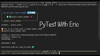 PyTest With Eric 01 - pytest-html report