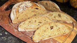 Healthy Wholewheat No Kneading Bread.نان حجیم رژیمی بدون ورز با آرد کامل