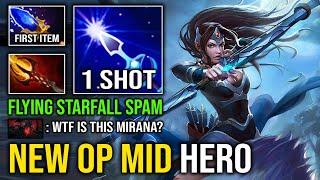 NEW OP MID MIRANA 1st ITEM Scepter Flying Starfall 1 Shot Combo Dagon Nonstop Godlike Dota 2