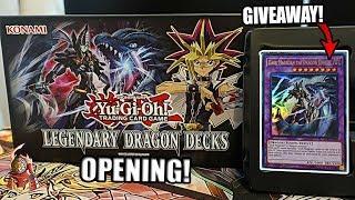 Yu-Gi-Oh! LEGENDARY DRAGON DECKS OPENING! NEW DARK MAGICIAN FUSION, CYBER DRAGON! + GIVEAWAY!