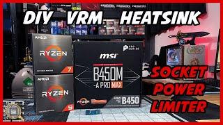 MSI B450M A Pro MAX: 5800X 5950X with PPT Limiter and DIY VRM Heatsink