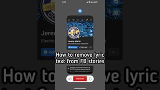 How to remove lyric text from Facebook Stories