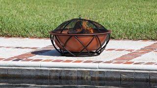 Barzelonia Copper-look Wood-burning Fire Pit - from FireSense - Item # 62241