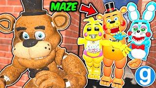 New FNAF 2 Toy Animatronic Maze Run Challenge! - Gmod FNAF